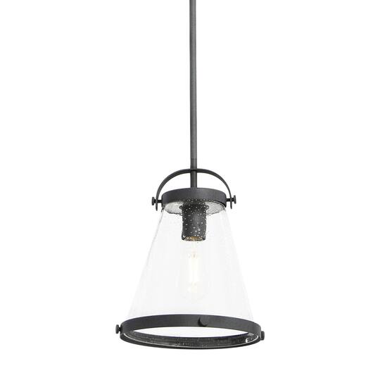 Hello Honey® Robert Stevenson Lighting Wesley Metal & Seedy Glass Ceiling Light